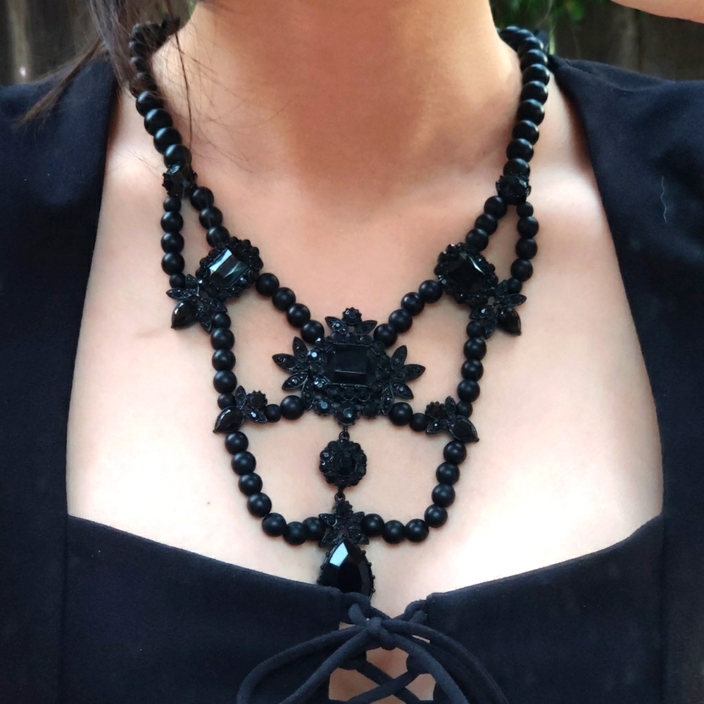 🚭 18″ bib pendant statement necklace